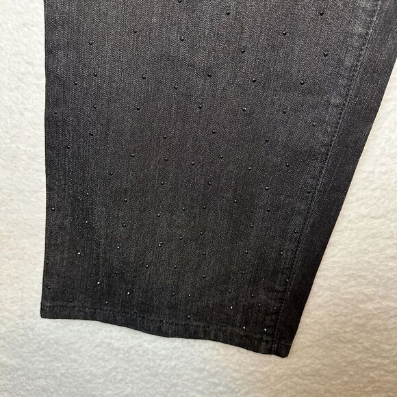 2/$30 Catherines Studded Rhinestone Straight Leg Jeans Size 22W Stretch Western - Picture 12 of 13